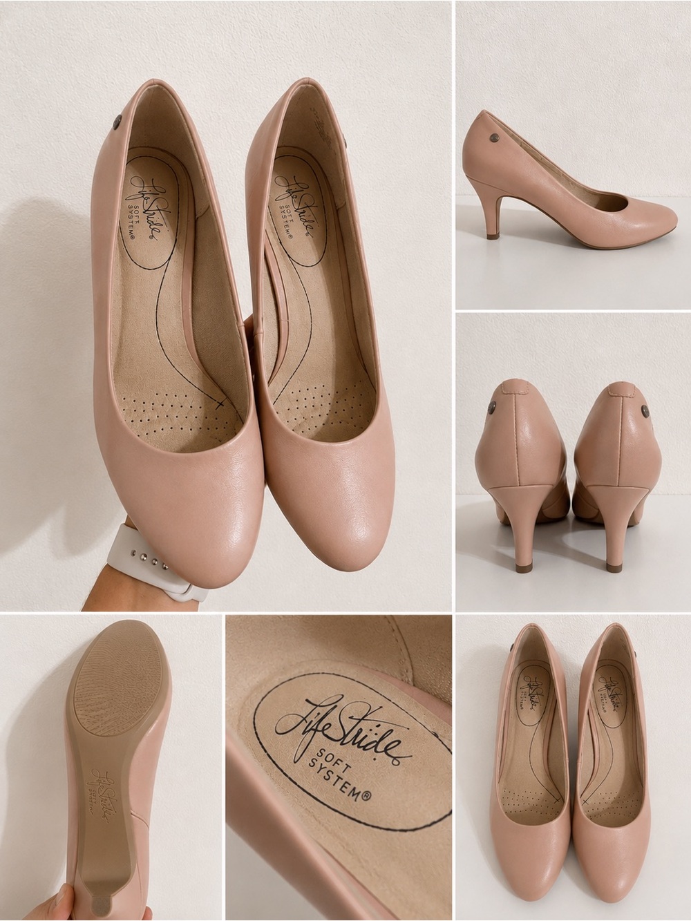 Life Stride Women's Blush Nude Pump - Classic Low Heel